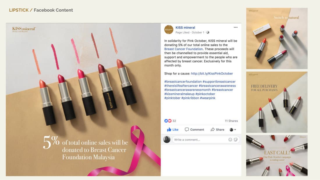 KISS Mineral lipstick social content