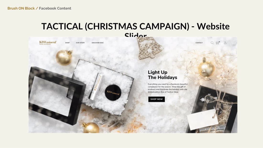 KISS Mineral Christmas website slider
