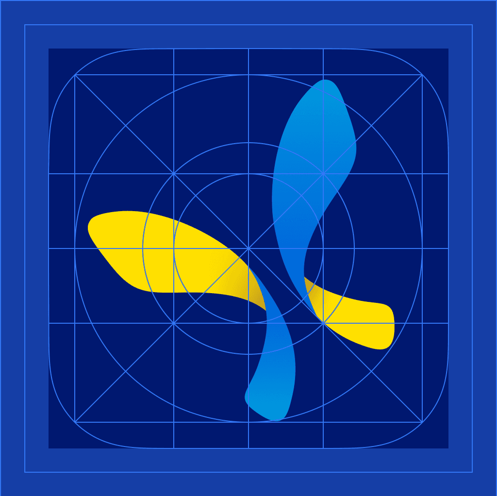 CelcomDigi app icon master on its construction grid