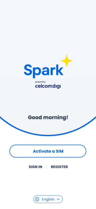 Option 2, Clean & Professional: white welcome screen with a bright blue curve